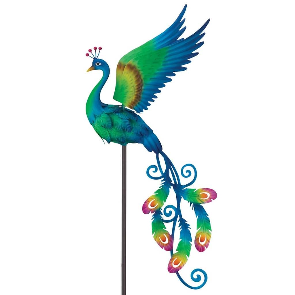 Bird Jiggly Stake - Peacock
