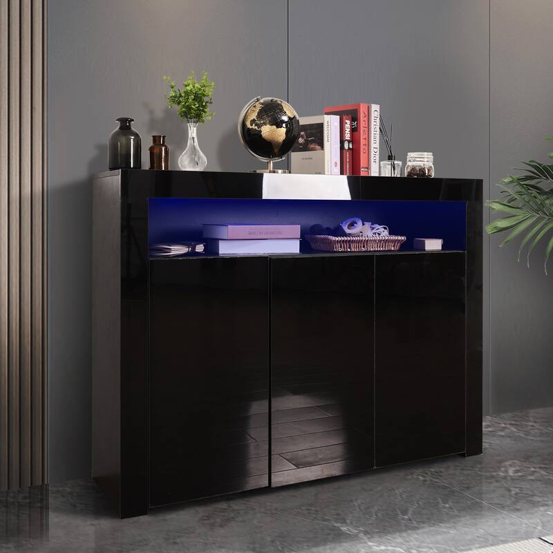 Sideboard Storage Cabinet Modern Kitchen Unit Cupboard Buffet Wooden Storage Display Cabinet TV Stand