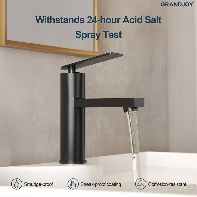 GRANDJOY 2-Pack Modern Single Handle Bathroom Vanity Faucet, Single-Hole Installation