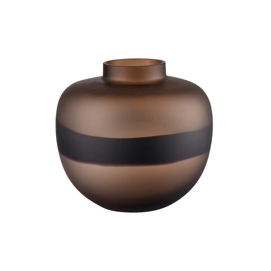Atlas DuganMatte Tobacco Blown Glass Traditional Vase