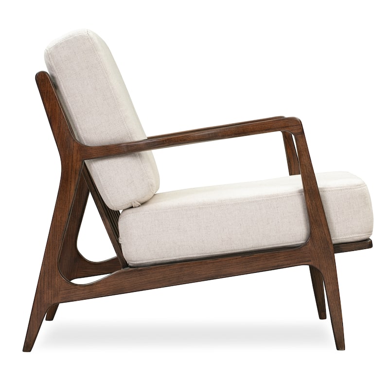 Poly & Bark Verity 25" Fabric Lounge Chair - Solid Wood Frame