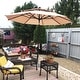 preview thumbnail 12 of 22, MAISON ARTS 10ft 3 Tiers Patio Outdoor Umbrella Matched with most Patio Table with Ventilation Auto-tilt and Crank Lift