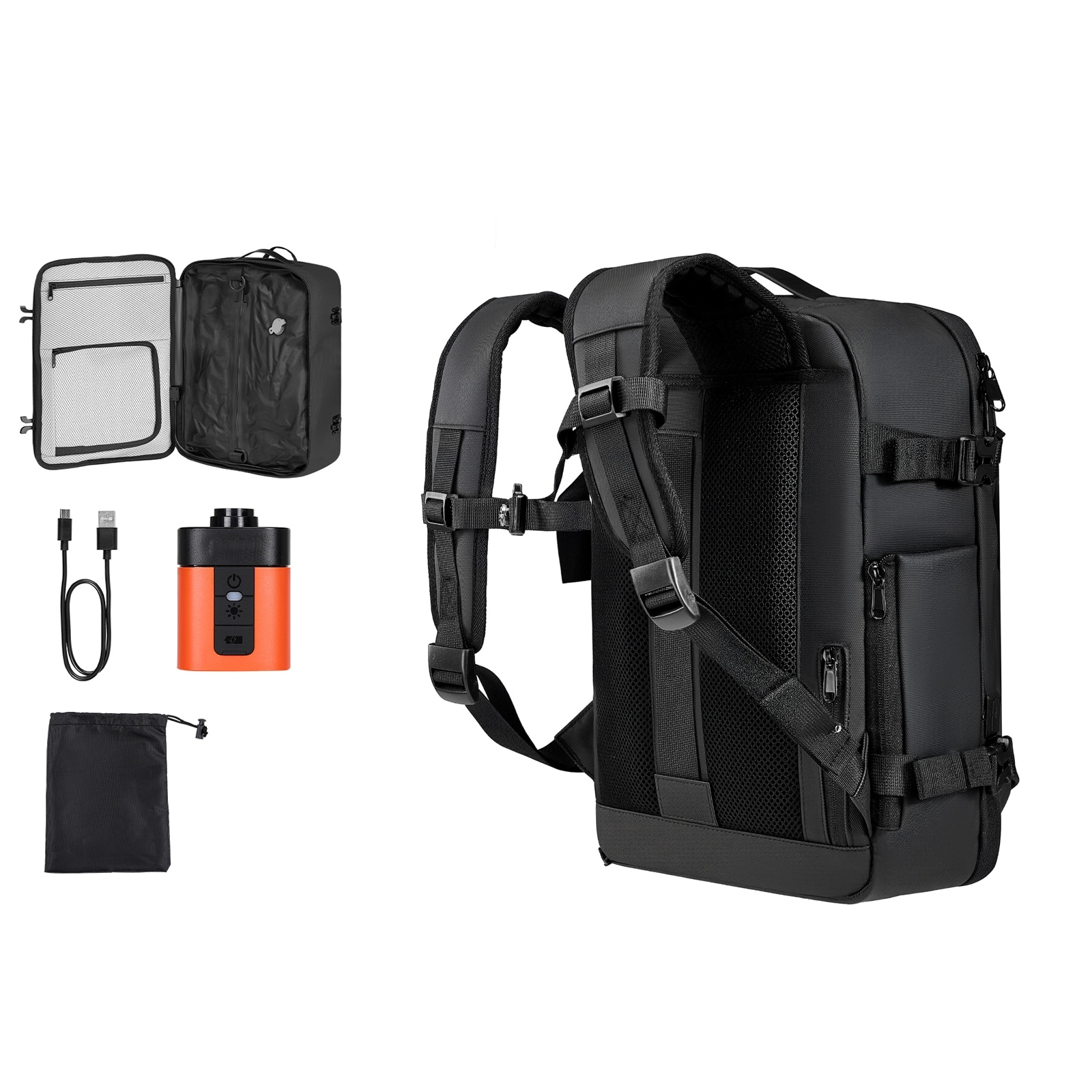 UIMOSO Vacuum Travel Backpack, Expandable Vacuum Seal Compression Travel Backpack with Pump, with TSA-Approved Lock