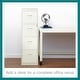 preview thumbnail 14 of 12, Space Solutions Pearl White 4 Drawer Metal Vertical File Cabinet