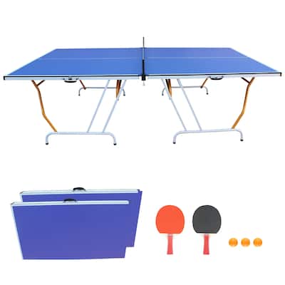 Mid-Size Table Tennis Table Set 2 Table Tennis Paddles and 3 Balls