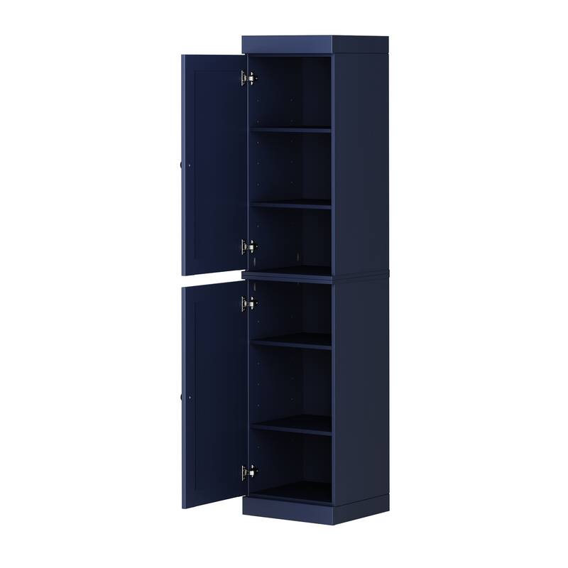 100% Solid Wood 16.5" Kitchen Pantry Cabinet with Doors by Palace Imports