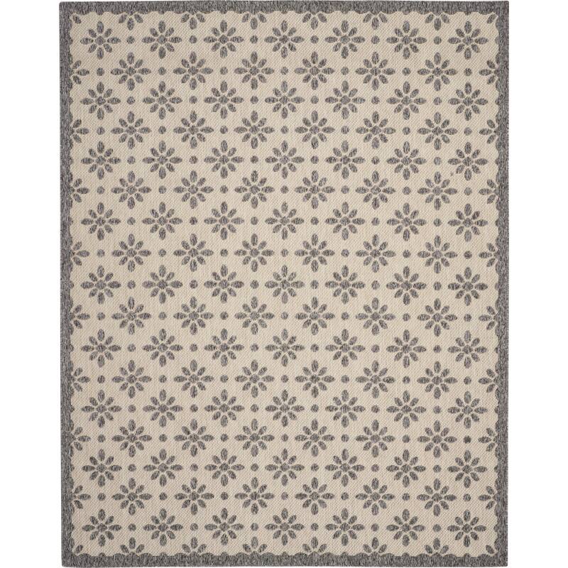 Nourison Palamos Modern Floral Hi Low Geometric Indoor Outdoor Area Rug