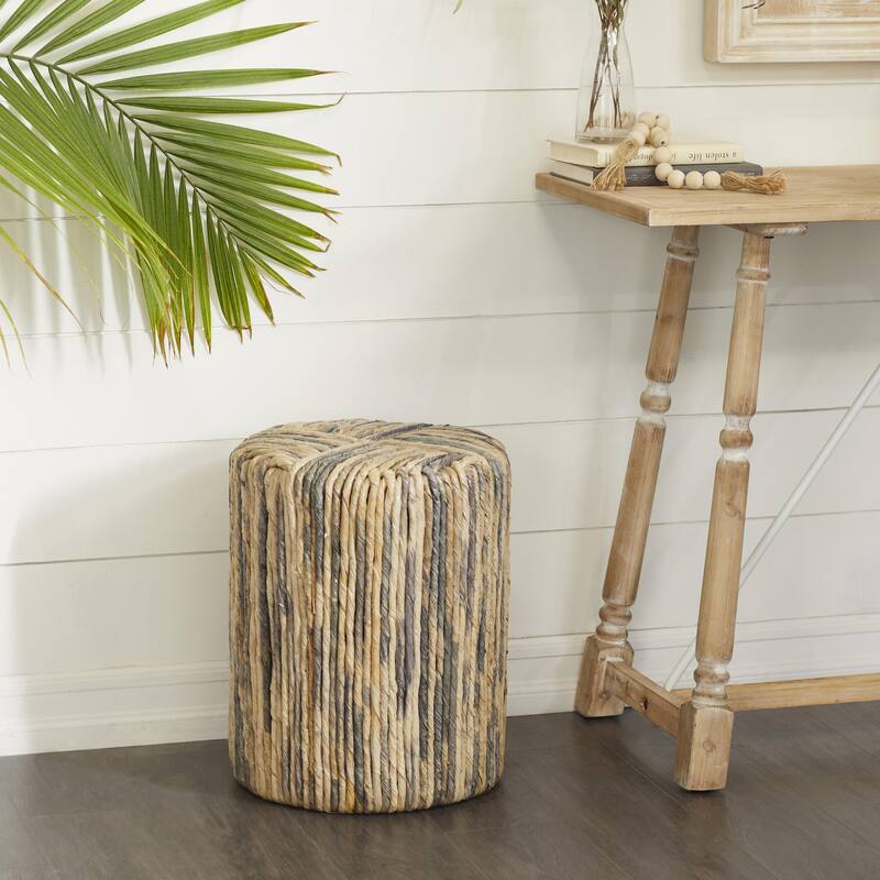 Banana Leaf Woven Accent Table - Multi Colored - Roche River Decor