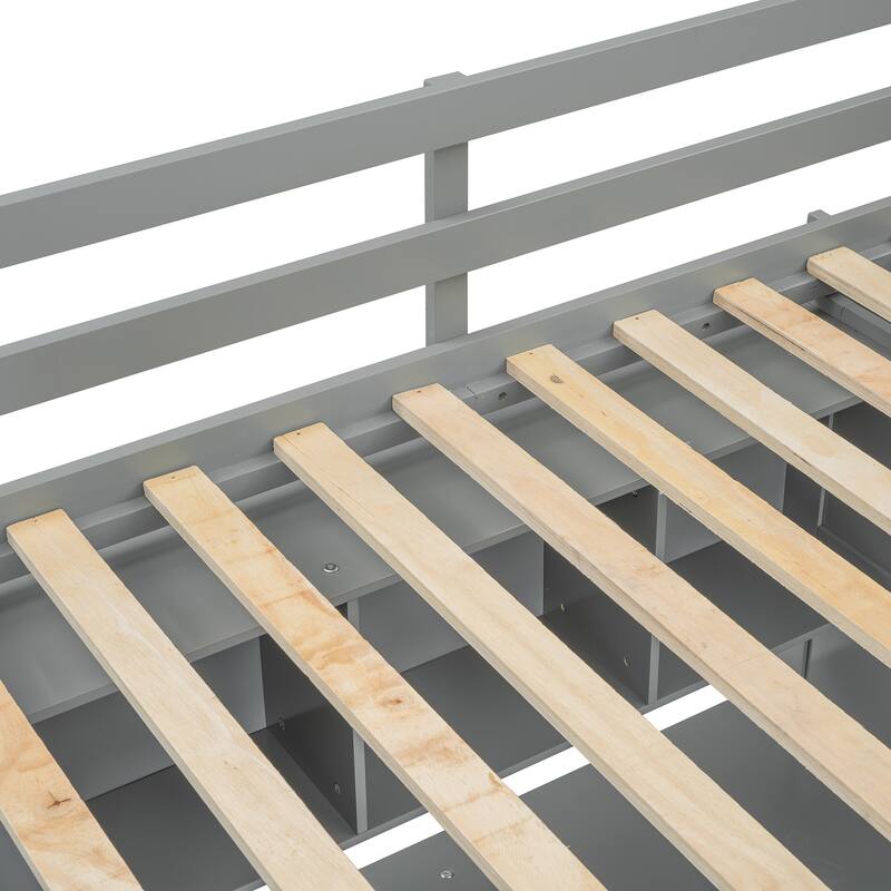 Twin Loft Bed with Desk, Closet, 4-Tier Shelves, and Drawers - Ideal for Bedrooms and Dorms