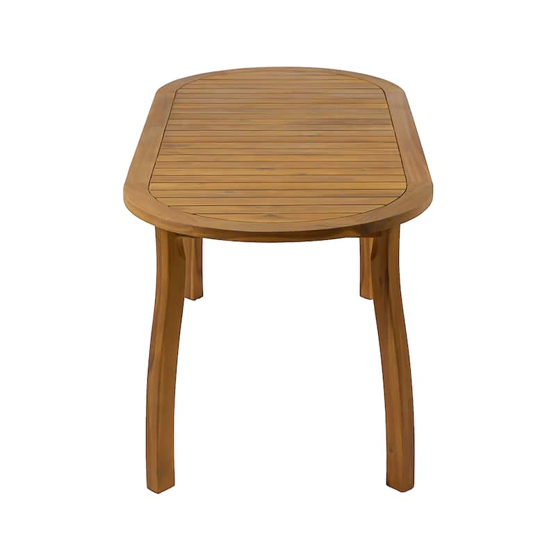Christopher Knight Home - Cascade 70" Outdoor Acacia Wood Oval Dining Table, for 4-6 Person Seating