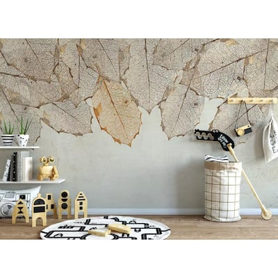 GK Wall Design Autumn Leaf Veins Brown Leaves Removable Wallpaper