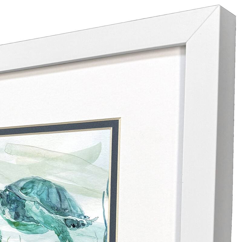 HomeRoots Set Of Two Tropical Current White Framed Wall Art