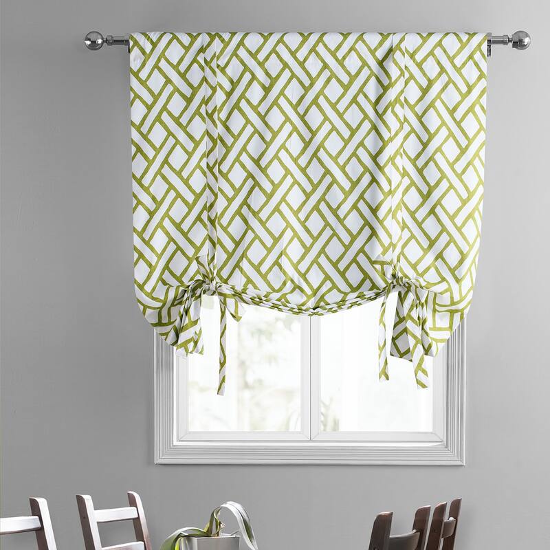 Exclusive Fabrics Garden Path Printed Cotton Tie-Up Window Shade (1 Panel)