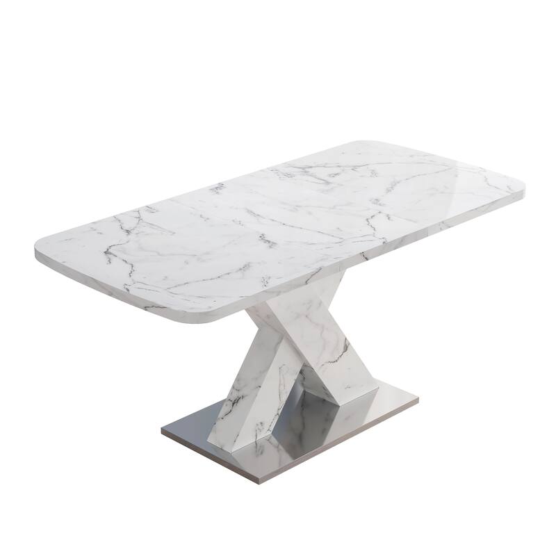 Retractable dining table with MDF Top