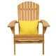preview thumbnail 3 of 7, Folding Wooden Lounger Chair with Natural Finish for Patio Garden