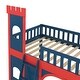 preview thumbnail 9 of 7, Twin Size Castle Shaped High Quality Pinewood Loft Bed with Underbed Storage Space and Side Rails