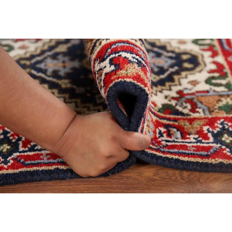 Geometric Heriz Serapi Foyer Rug Hand-Knotted Wool Carpet - 2'0" x 3'0"