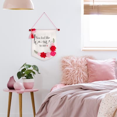 National Tree Company 18 in. Flowered Valentines Banner
