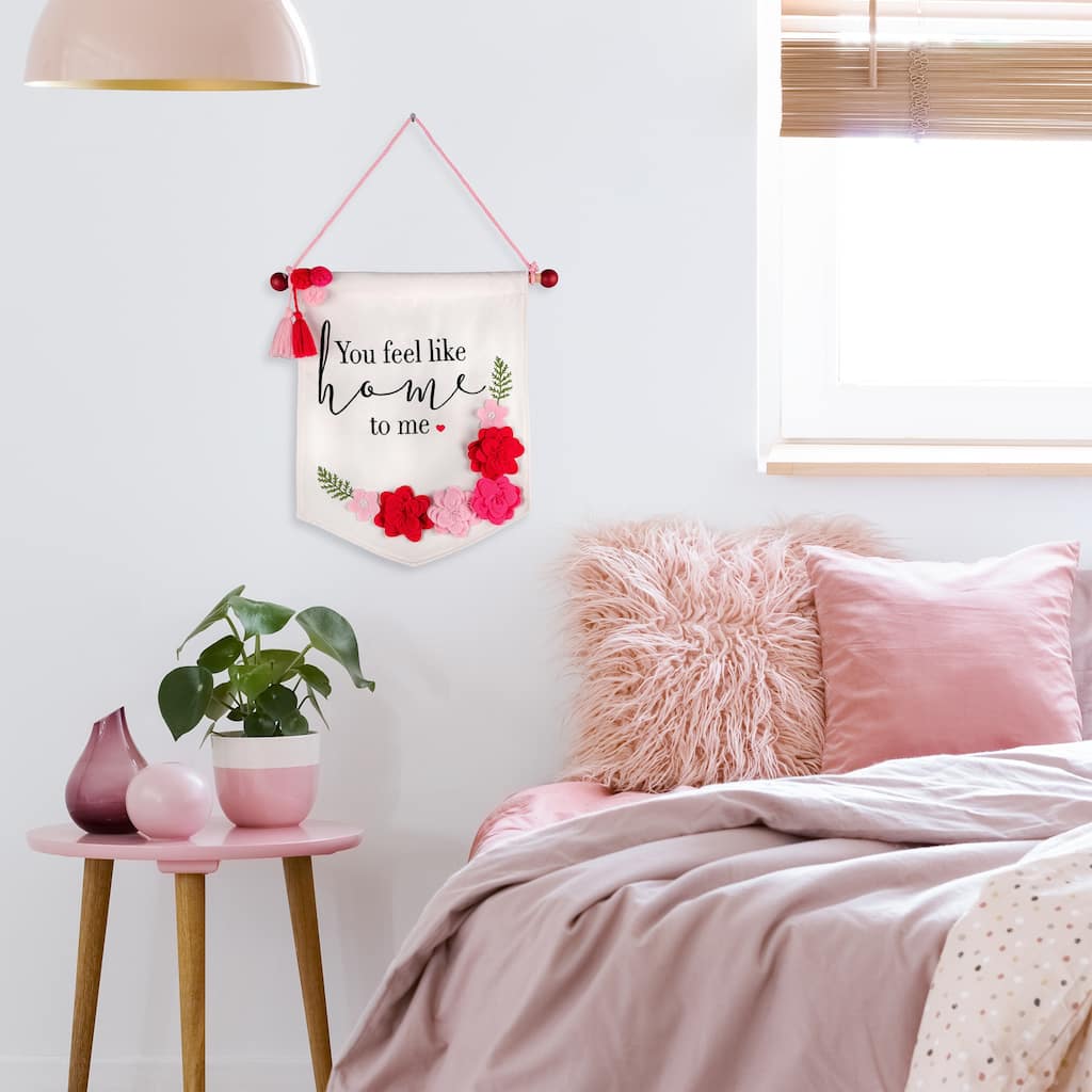 National Tree Company 18 in. Flowered Valentines Banner