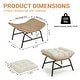 preview thumbnail 7 of 26, 2-Piece Outdoor Wicker Ottomans with Cushions, Weather-Resistant Boho Patio Rattan Footrests for Garden, Porch, and Balcony