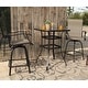preview thumbnail 25 of 27, Patio Bar Table Outdoor Metal Bar Table Square Bistro Bar Table