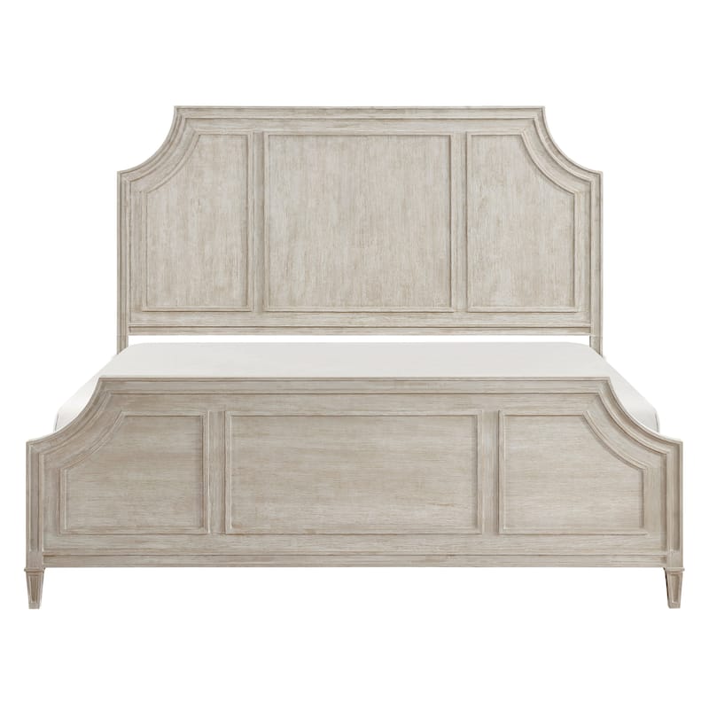 Modern Traditional Bed 1pc Light Brown Finish