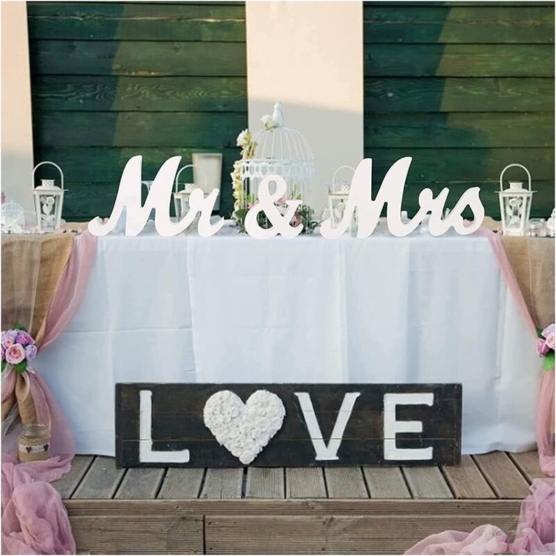 Mr & Mrs Sign Wedding Decorations, Rustic Anniversary Wedding Gift