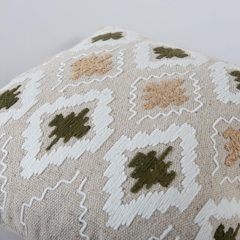 Rizzy Home Textured Ikat Diamond Throw Pillow