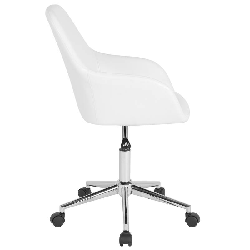 Home & Office Mid-Back LeatherSoft Upholstered Swivel Chair