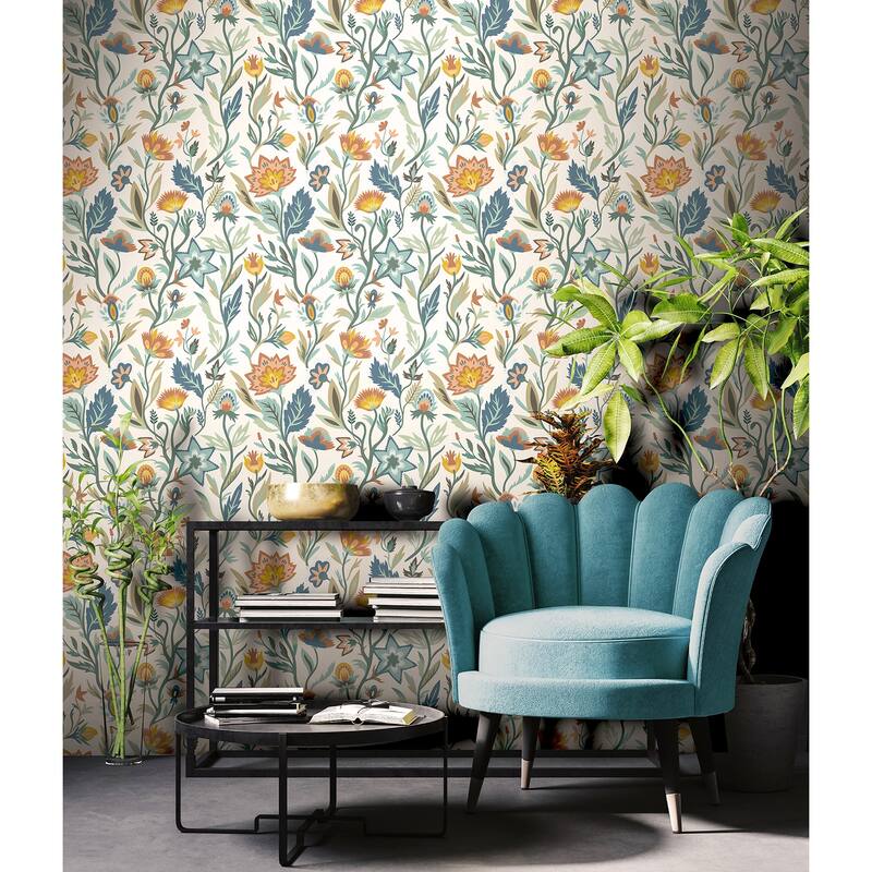 Arthouse Mallory Blue Vivid Floral Wallpaper