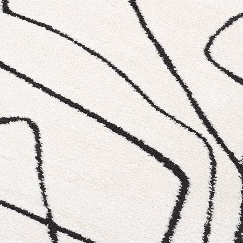 Mulan Ivory Moroccan Power-Loom Area Rug 2' x 3'
