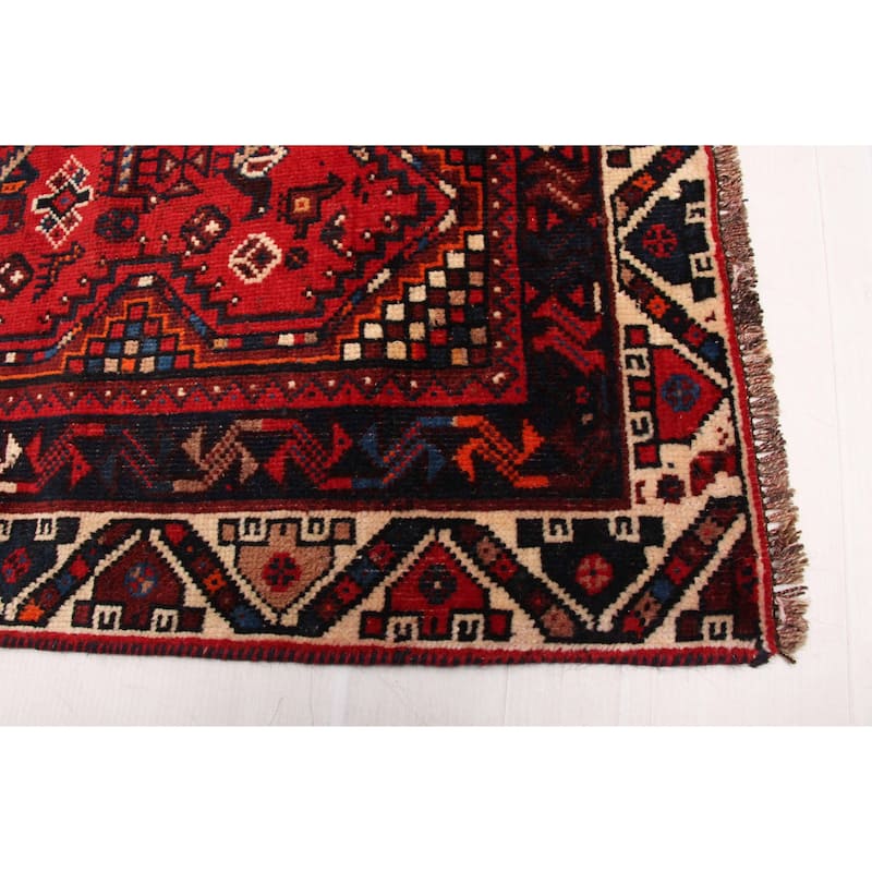 ECARPETGALLERY Hand-knotted Melis Vintage Red Wool Rug - 4'11 x 7'0