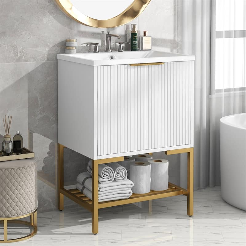 Merax 24" Bathroom Vanity with Sink - White