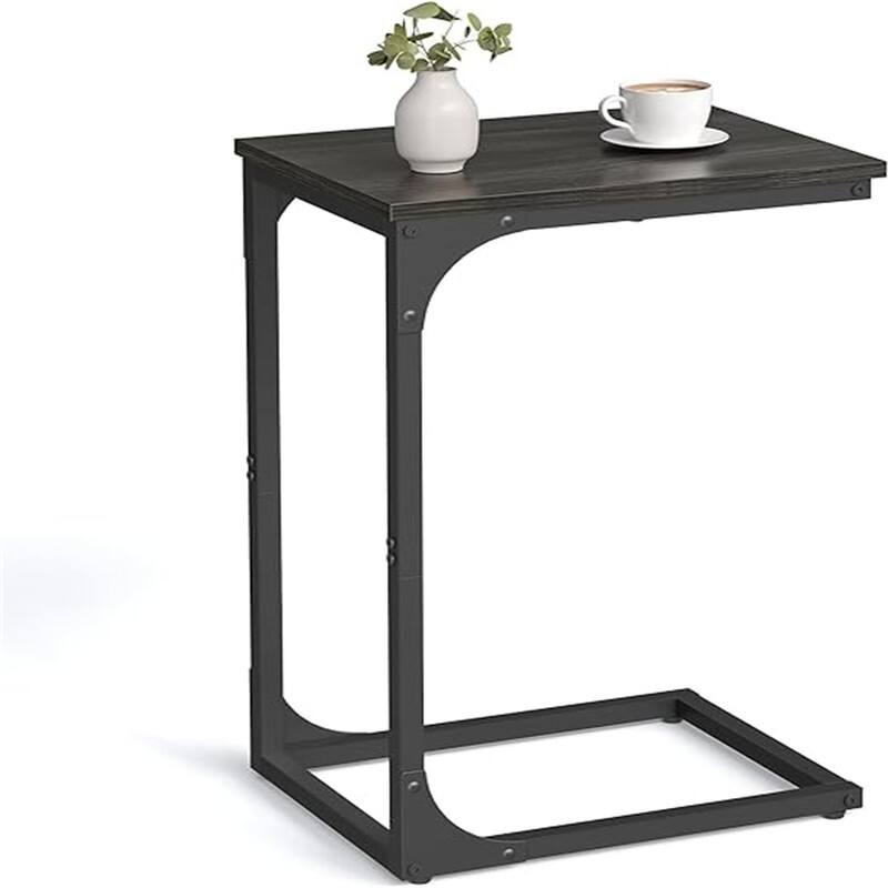Small Side Table for Couch - Ebonized Oak + Black