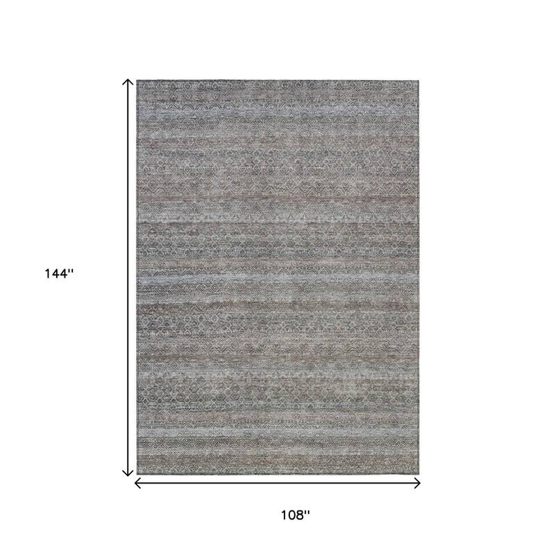 HomeRoots Striped Transitional Rectangle Outdoor Rug