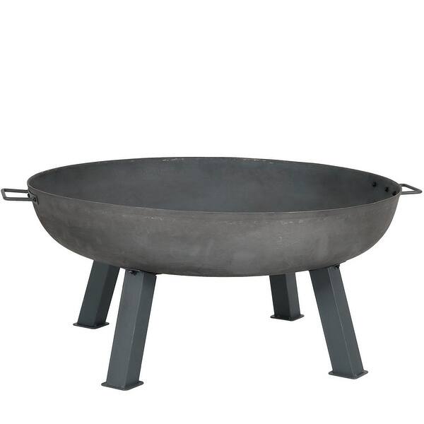Shop Sunnydaze Rustic Cast Iron Fire Pit Bowl Overstock 15998848