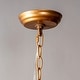 preview thumbnail 6 of 14, Lusteria 24" Gold 2-Tiered 6-Light Farmhouse Chandelier - Brown