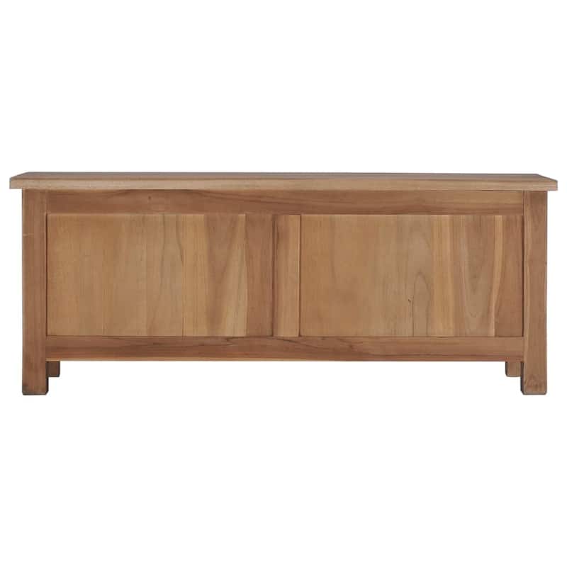 vidaXL TV Stand 35.4"x11.8"x13.8" Solid Wood Teak