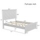 preview thumbnail 3 of 4, Coastal Farmhouse Solid Wood Full Size Bed Frame, No Box Spring Needed, Antique White