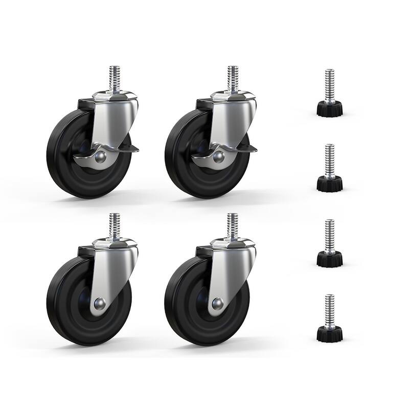 Heavy Duty 6 Tier Metal Shelves, Height Adjustable with Wheels