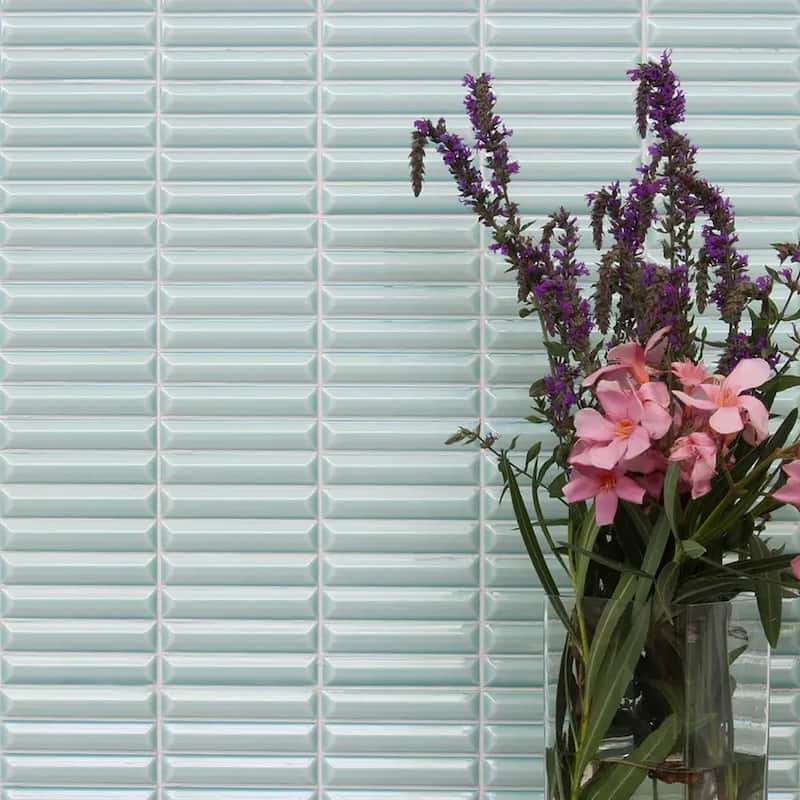 Hashi 4" x 12 Fluted Kit Kat Glossy Italian Wall Tile