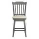 preview thumbnail 14 of 61, Eleanor Slat Back Wood Swivel Stool by iNSPIRE Q Classic