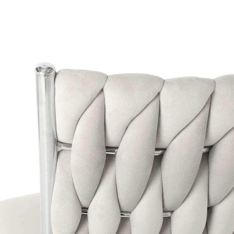 Modern Simple Velvet Dining Chair, Family Bedroom Stool Back Student Table Chair (Set Of 2)