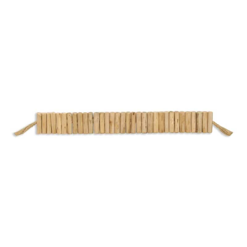 Wooden Bar Tassel Hanging Door Curtain Decoration - 40" - Brown - Large