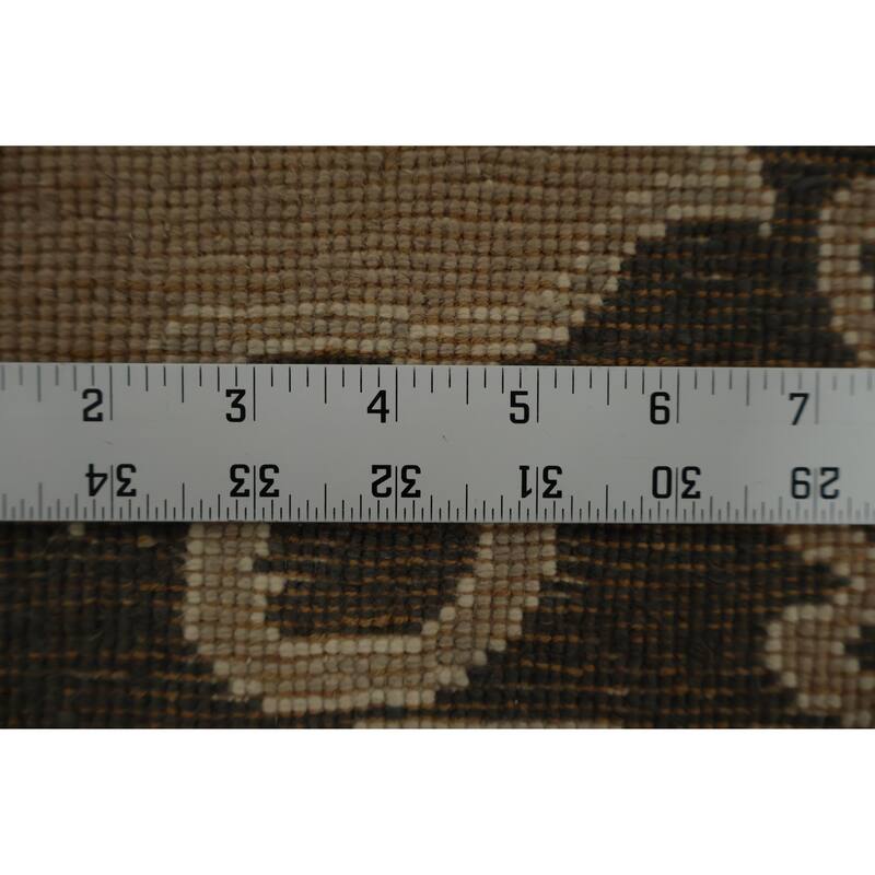 Hand Knotted Oriental 100% Wool Carpet Traditional All-Over Brown Ziegler Area Rug - 14' 9'' X 9' 11''