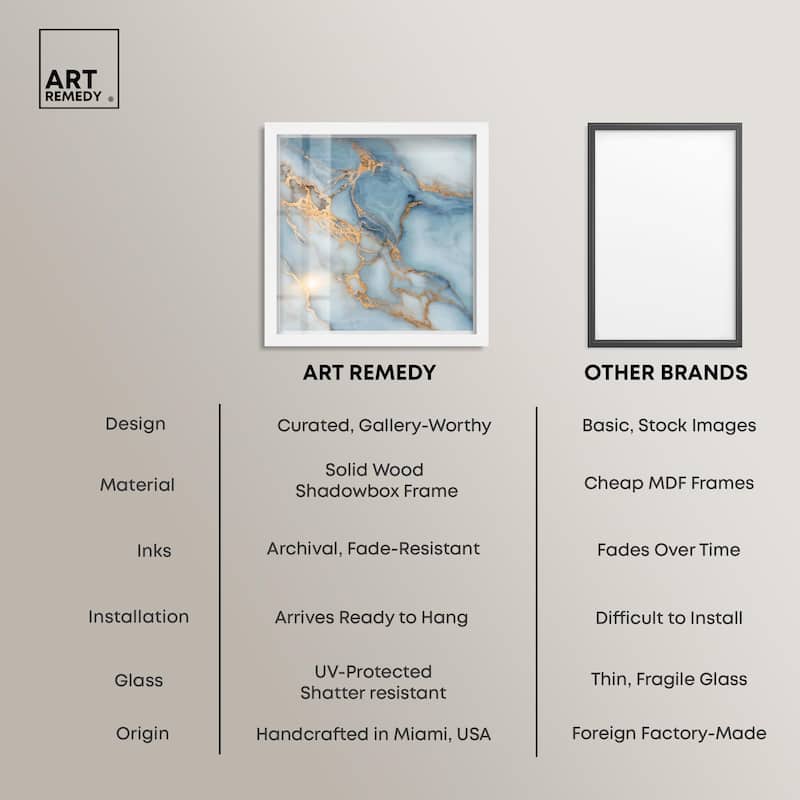 Azure Veins Shadowbox by Art Remedy
