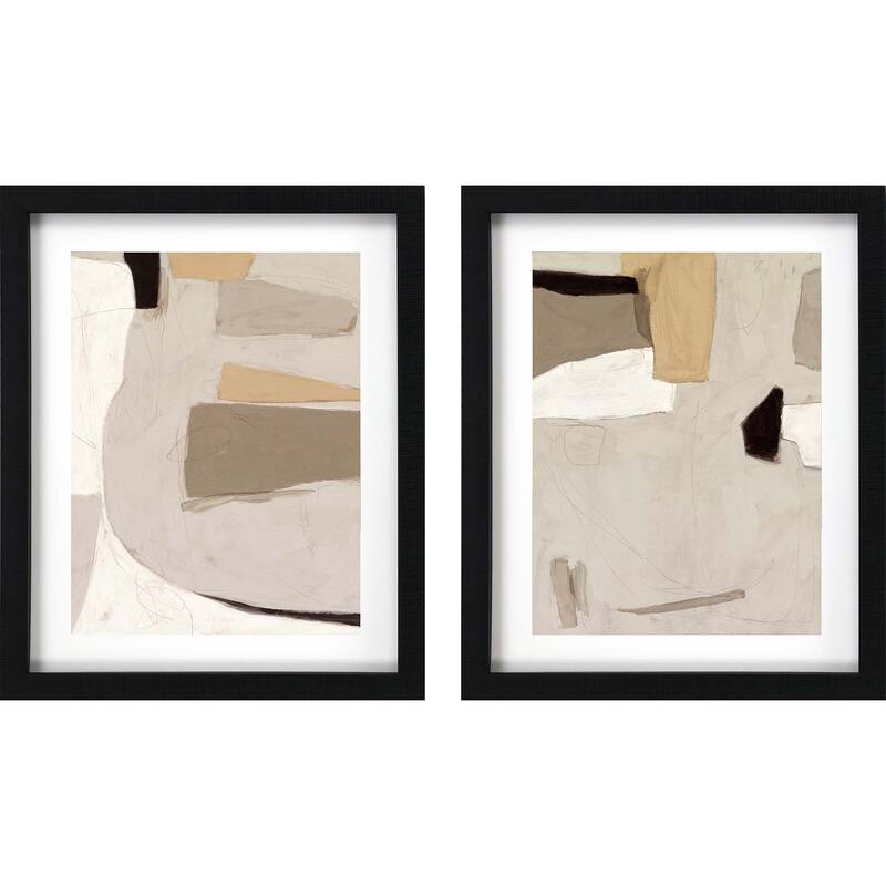 Yukon II S/2 Framed Art Giclee Under Glass - Brown - 32 X 26 X 2