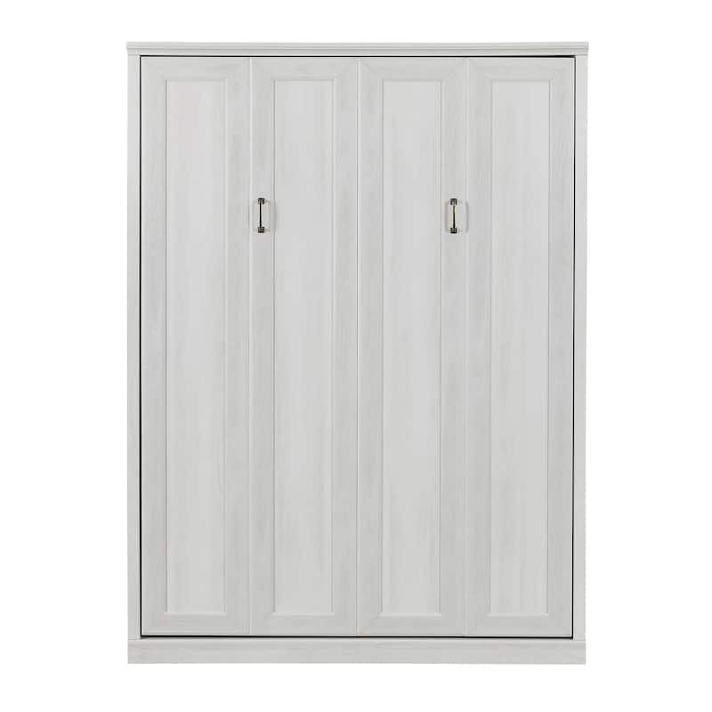 Half Self-Close and Open Murphy Bed Cabinet Space-Saving Bed