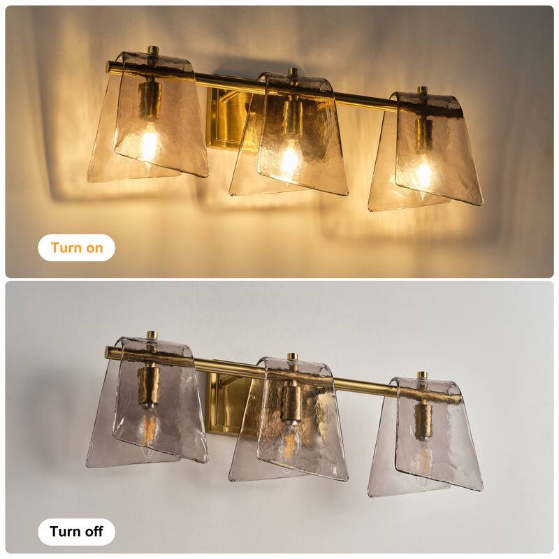 Starsky 3 - Light Modern Dimmable Gray Glass Bathroom Vanity Light