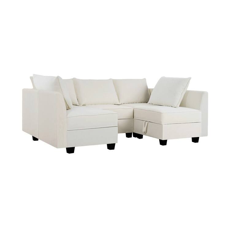 Modern 5-Seater DIY Convertible Modular Sectional Sofa Collection combo